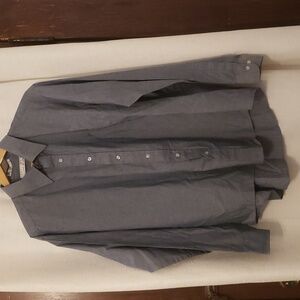 Editions by Van Heusen Chambray Blue Button Up Shirt 18 36/37 EUC